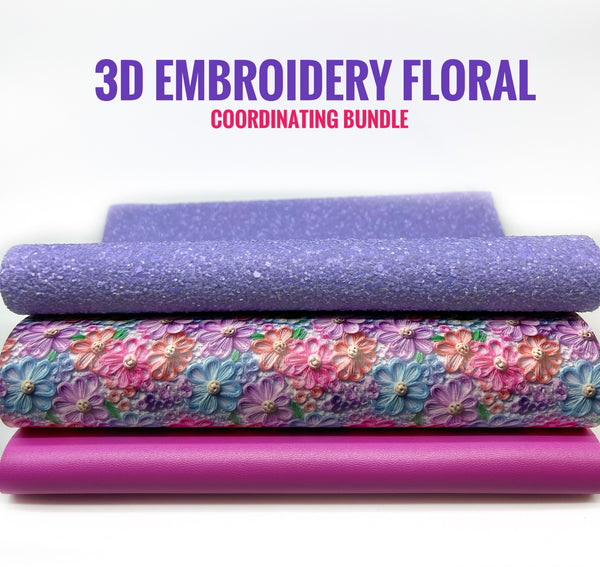 3D Embroidery Floral - Co-ordinating Bundle