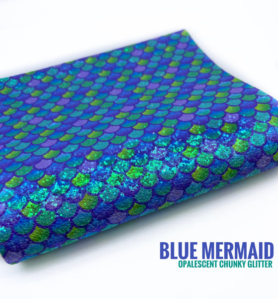 Blue Mermaid Opalescent Chunky Glitter