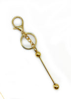 Beadable Bar Key Ring / Lobster clasp - 5pcs