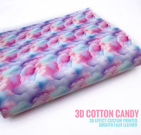 3D Cotton Candy - Custom Printed Smooth Faux Leather