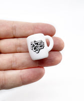 Silicone Beads - Coffee Cup FOCALS 2pcs