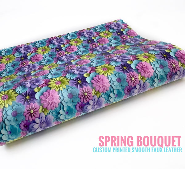 Spring Bouquet - Custom Print Smooth Faux Leather
