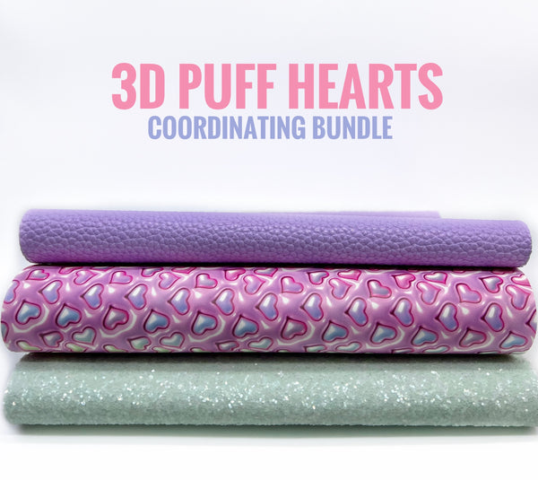 3D Puff Hearts - Co-ordinating Bundle