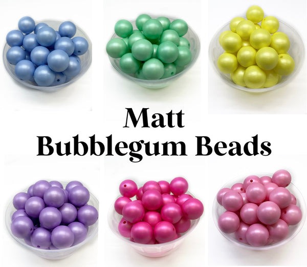 20mm Chunky / Bubblegum Beads - MATT
