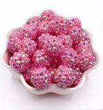 12mm Bubblegum Beads - RHINESTONE