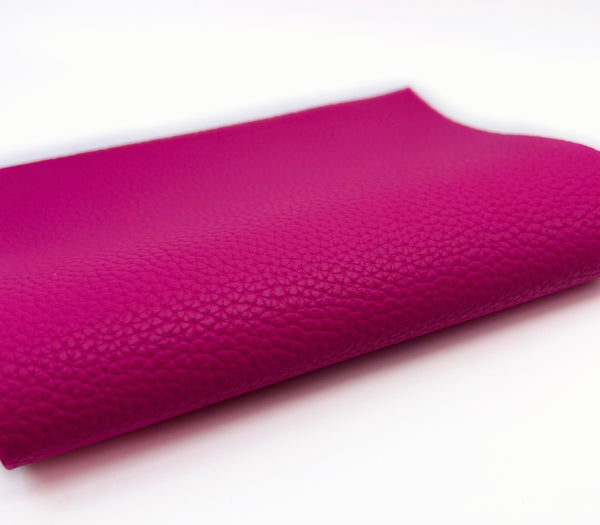 Hot Pink Litchi Faux Leather
