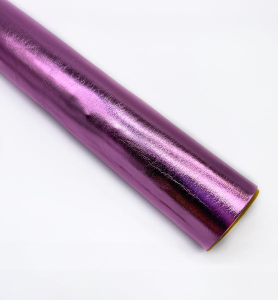 Pink Metallic Smooth Faux Leather ROLL
