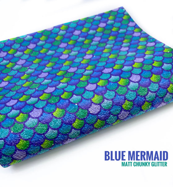 Blue Mermaid Matt Chunky Glitter