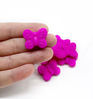 Silicone Beads - Butterfly FOCALS 2pcs