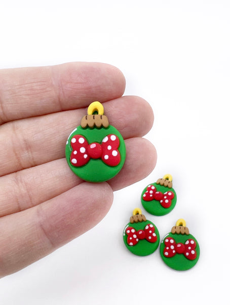 50% OFF! - Christmas Bauble 3D Resin flatback Embellishments - 5pcs