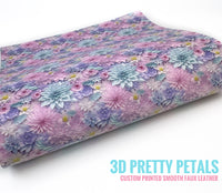 3D Pretty Petals - Custom Print Smooth Faux Leather