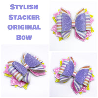 Stylish Stacker Bow 4" Large - TEMPLATE