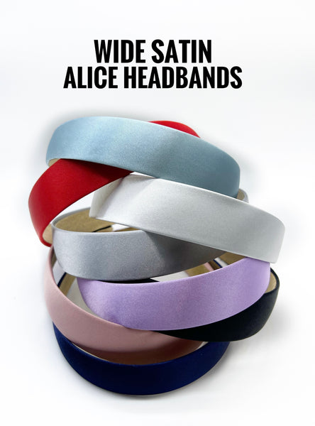 2.8cm Wide Alice Satin Headbands