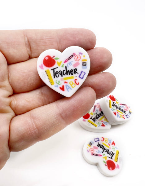 Silicone Beads - Teacher / School FOCALS 2pcs