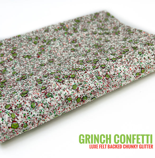 Grinch Confetti -  Luxe Felt Backed Chunky Glitter