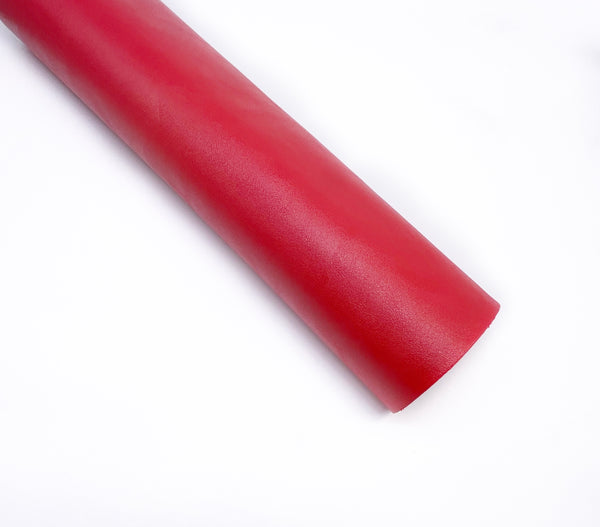 Red Smooth Faux Leather Roll