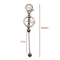 Beadable Bar Key Ring / Lobster clasp - 5pcs