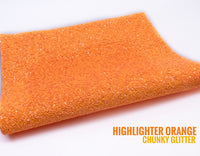 Highlighter Orange - Chunky Glitter