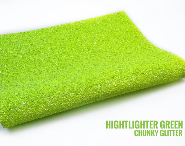 Highlighter Green - Chunky Glitter
