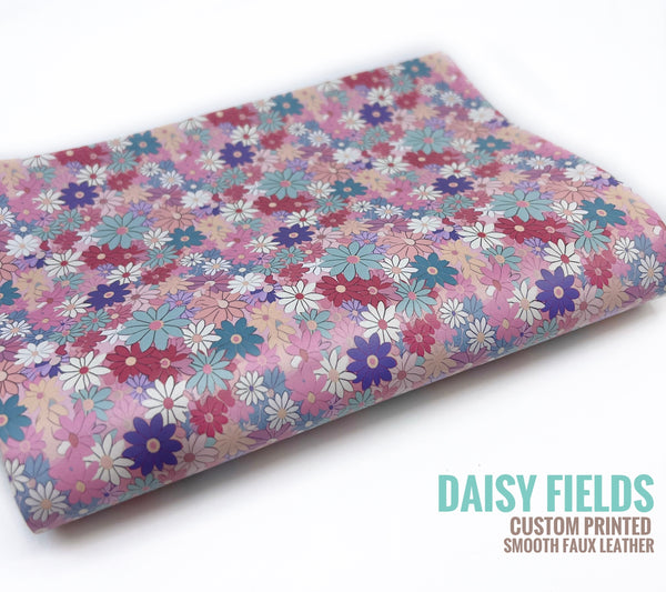 Daisy Fields - Exclusive Custom Printed Smooth Faux Leather