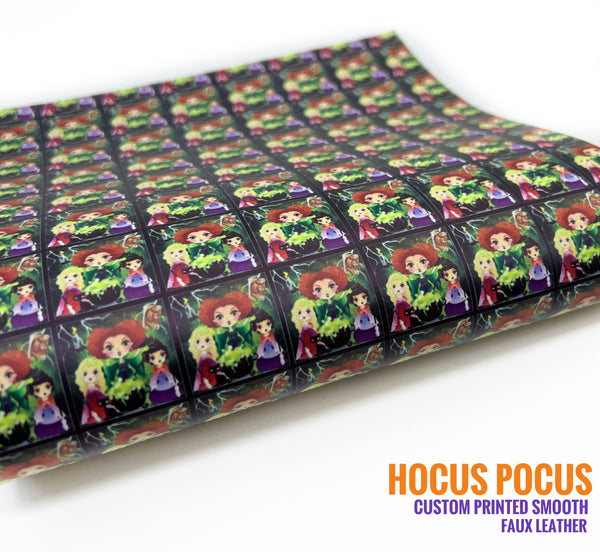 Hocus Pocus - Custom Printed Smooth Faux Leather