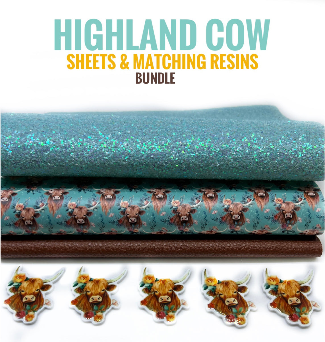 Highland Cow Matching Sheets & Resins Bundle – www.glittergallery.com.au