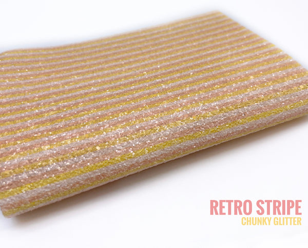 Retro Stripe Chunky Glitter