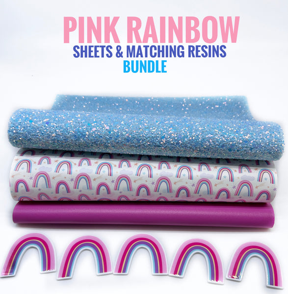 Pink Rainbows Matching Sheets & Resins Bundle
