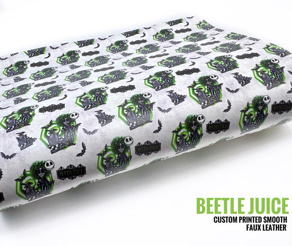 Beetle Juice - Custom Printed Smooth Faux Leather
