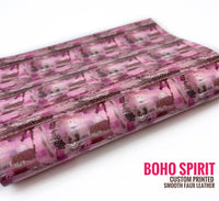Boho Spirit- Exclusive Custom Printed Smooth Faux Leather