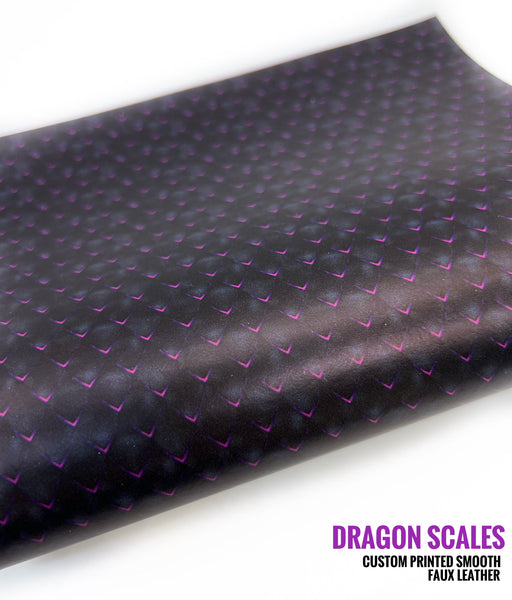 Dragon Scales - Custom Printed Smooth Faux Leather