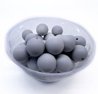 15mm Round Silicone Beads - SOLID COLOURS 10pcs