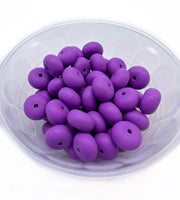 14mm Abacus Silicone Beads - SOLID COLOURS 5pcs