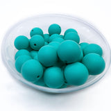 15mm Round Silicone Beads - SOLID COLOURS 10pcs