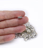Rhinestone Spacer Beads - 10mm SILVER / GOLD