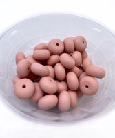 14mm Abacus Silicone Beads - SOLID COLOURS 5pcs