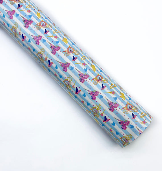 Cinderella - Exclusive Custom Printed Smooth Faux Leather Roll