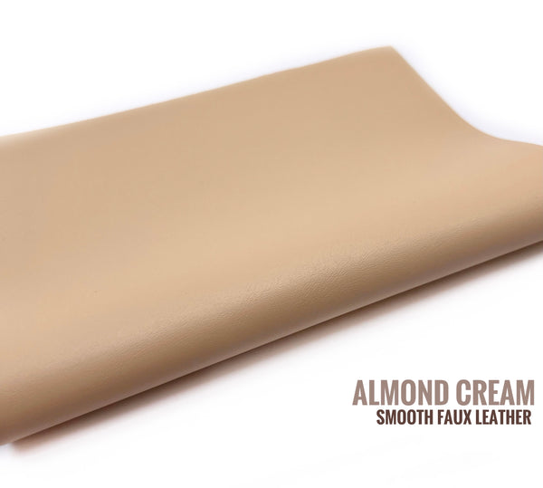 Almond Cream Luxe Smooth Faux Leather