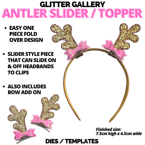 50% OFF! - Reindeer Antler Slider / Topper DIE