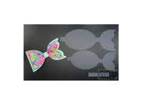 Exclusive Glitter Gallery Mermazing Bow - Large. 4 inch / 10.16cm TEMPLATE