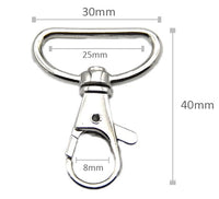 Silver Lobster clasp key ring -  with D ring. Large
