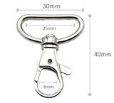 Silver Lobster clasp key ring -  with D ring. Large