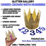 Unisex Large Crown with Numbers Die