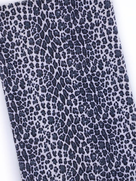 Snow Leopard Printed Chunky Glitter