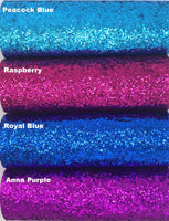 Peacock Blue / Raspberry / Royal Blue / Anna Purple - Solid Colour Chunky Glitter