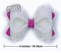 Scallop Pinch Bow- Large. 4 inch / 10.16cm TEMPLATE