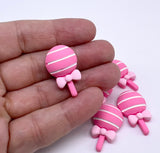 Resin Lollipop Embellishments - 5pcs