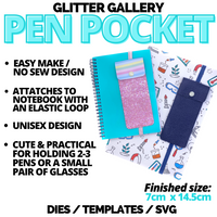Pen Pocket (No sew) DIGITAL DOWNLOAD (SVG)