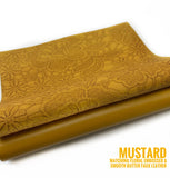 Floral Embossed and Matching Smooth Faux Leather Mini Bundle Pairs - $1.50 per sheet!