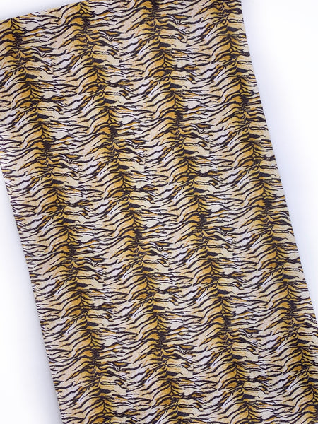 Tiger Pattern -  Printed Litchi Faux Leather